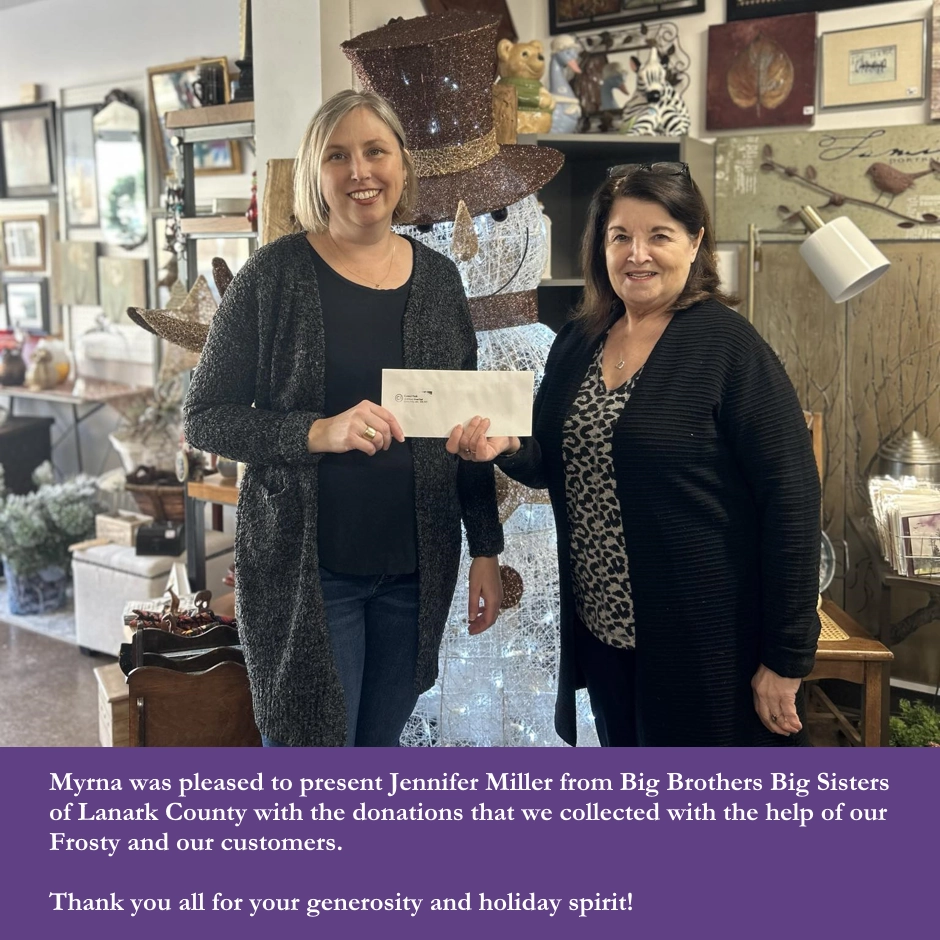 Donation to Big Brothers Big Sisters of Lanark